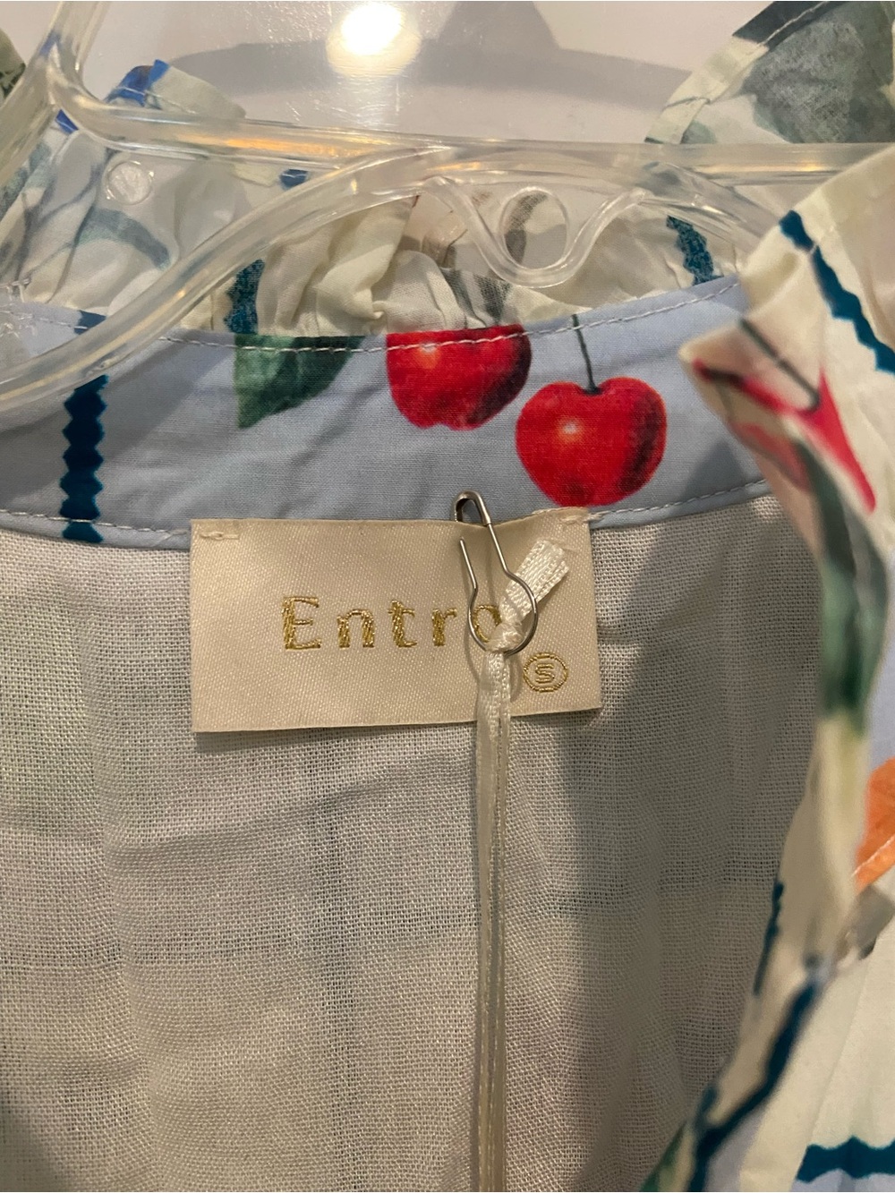 entro Light Blue Floral Grid Midi Dress - Picture 6 of 7